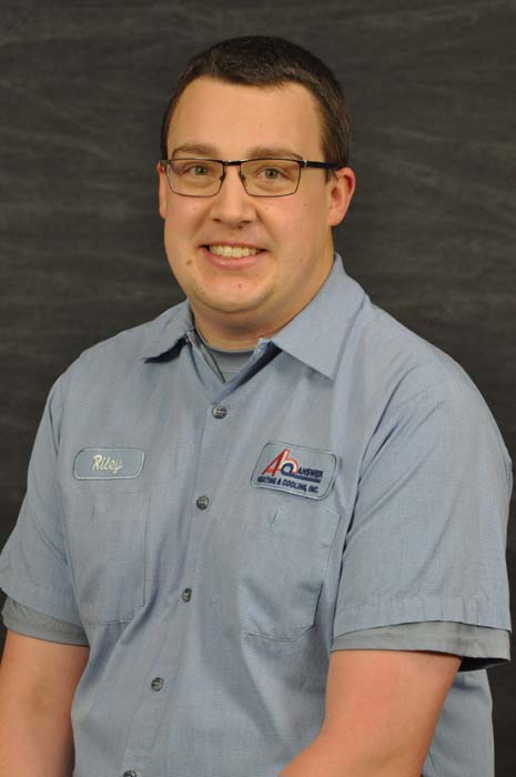 Answer Heating & Cooling employee; Riley K.