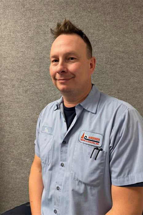 Answer Heating & Cooling employee; Tim S.