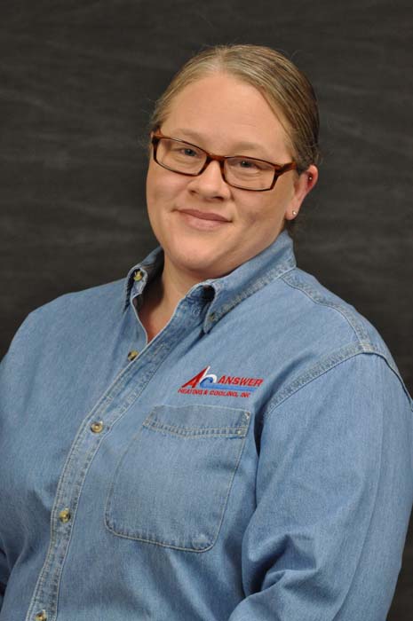 Answer Heating & Cooling employee; Lacey D.